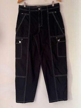 Anthropologie Utility Barrel Cargo Pants Black Size 6